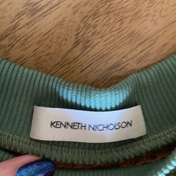 Kenneth Nicholson Camel Brown Loose Knit Mini Dress Size Small - Picture 7 of 12